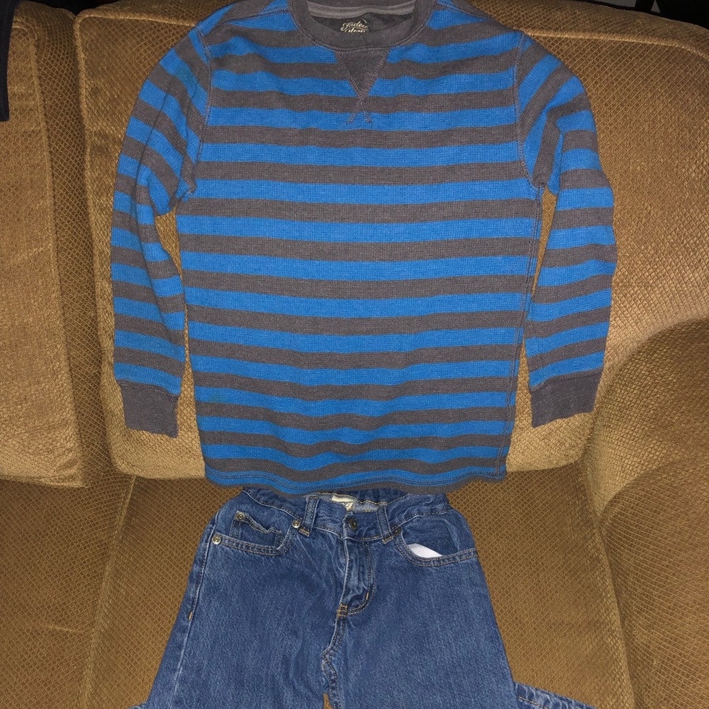Boys “Faded Glory” Thermal Top & Jeans